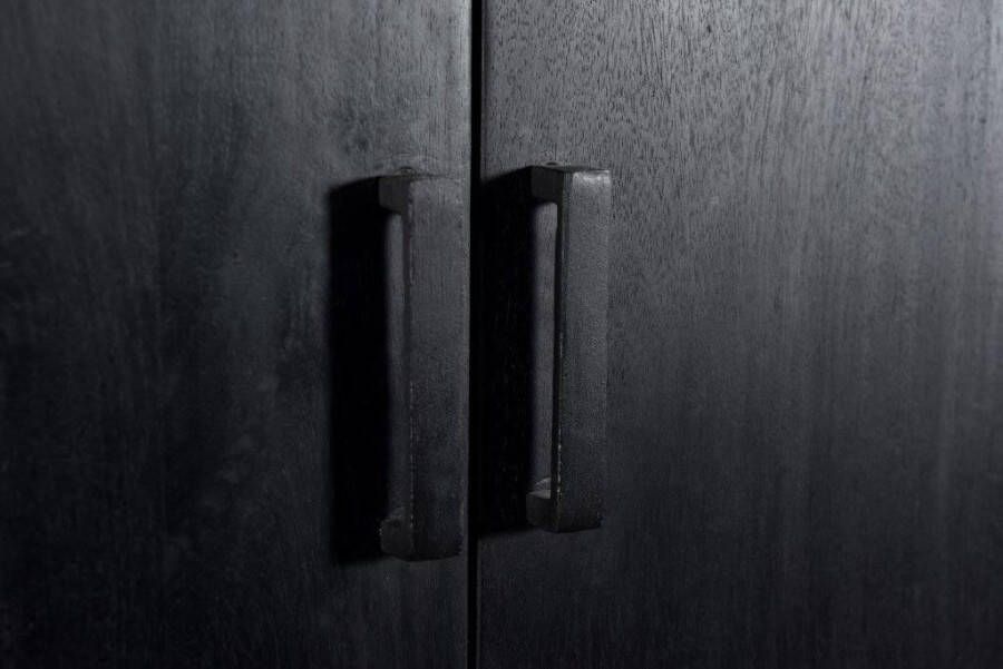 Livingfurn Dressoir 'Kala' Mangohout 160cm kleur Zwart