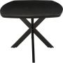 Livingfurn Eetkamertafel Jesper Danish Oval Black 230cm Mangohout Gecoat Staal - Thumbnail 3