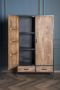 Livingfurn Kabinetkast Sturdy 170x100cm Mangohout en Gecoat Staal - Thumbnail 4