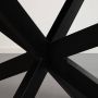 Livingfurn Eetkamertafel Oslo Oval Spider Black 160 cm Mangohout Gecoat Staal - Thumbnail 6