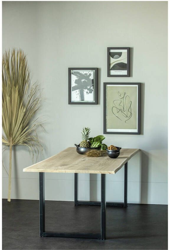 WOOOD Boomstam Eettafel 'Tablo' met U-poot 200 x 90cm