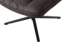 WOOOD Dirkje Draaifauteuil Leerlook Zwart 101x70x85 - Thumbnail 6