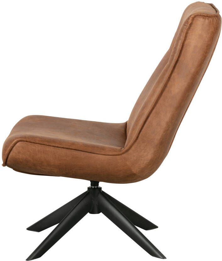 WOOOD Draaifauteuil 'Skyler' PU kleur Cognac