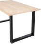 WOOOD Tablo Tafel Incl. U-poot Eiken Metaal 75x180x90 - Thumbnail 3