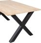 WOOOD Tablo Tafel met Alkmaar Poot Eiken Metaal 75x160x90 - Thumbnail 4
