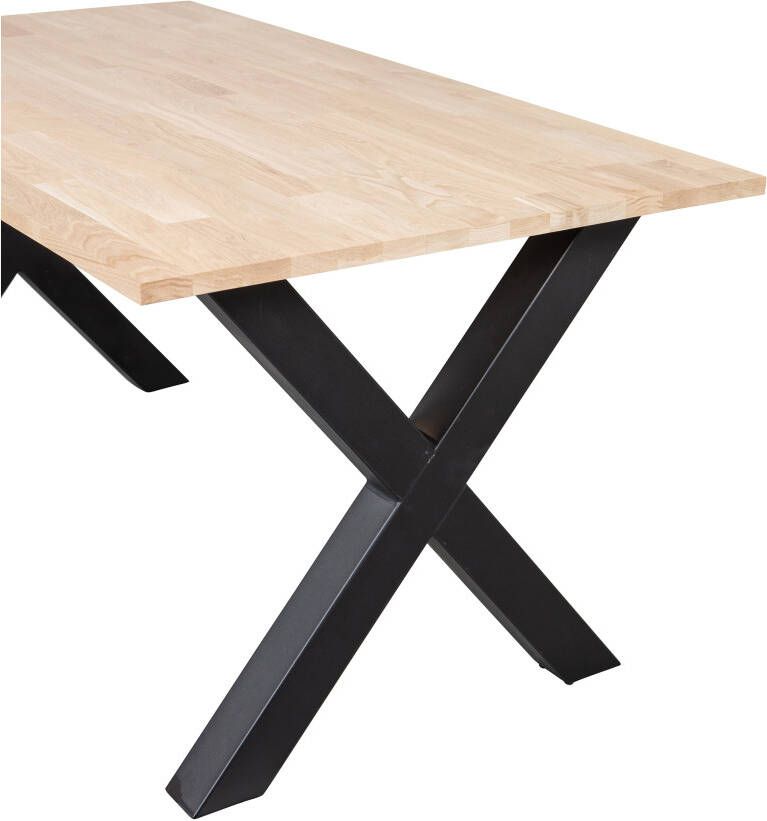 WOOOD Eettafel 'Tablo' met X-poot 180 x 90cm