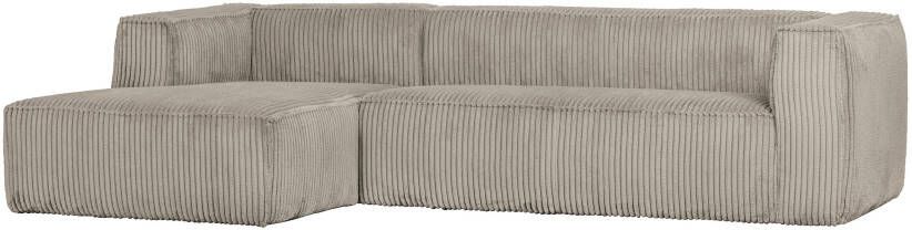 WOOOD Exclusive WOOOD Loungebank 'Bean' Links Rib kleur Naturel