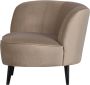 WOOOD Sara Loungefauteuil Links Velvet Khaki 71x112x81 - Thumbnail 5