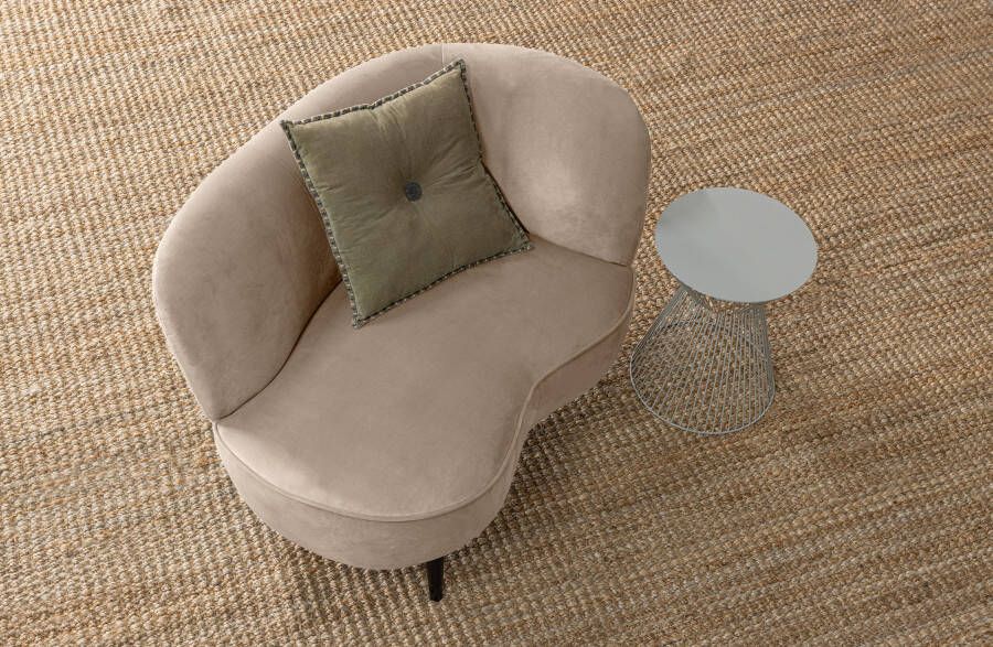 WOOOD Lounge Fauteuil 'Sara' Rechts Velvet kleur Khaki