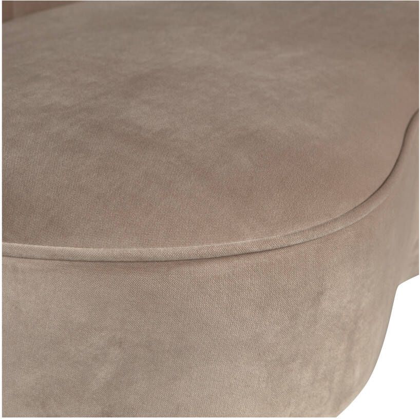 WOOOD Lounge Fauteuil 'Sara' Rechts Velvet kleur Khaki