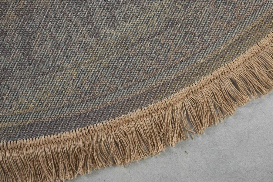 ZILT Rond Vloerkleed 'Boog' 160cm kleur Camel