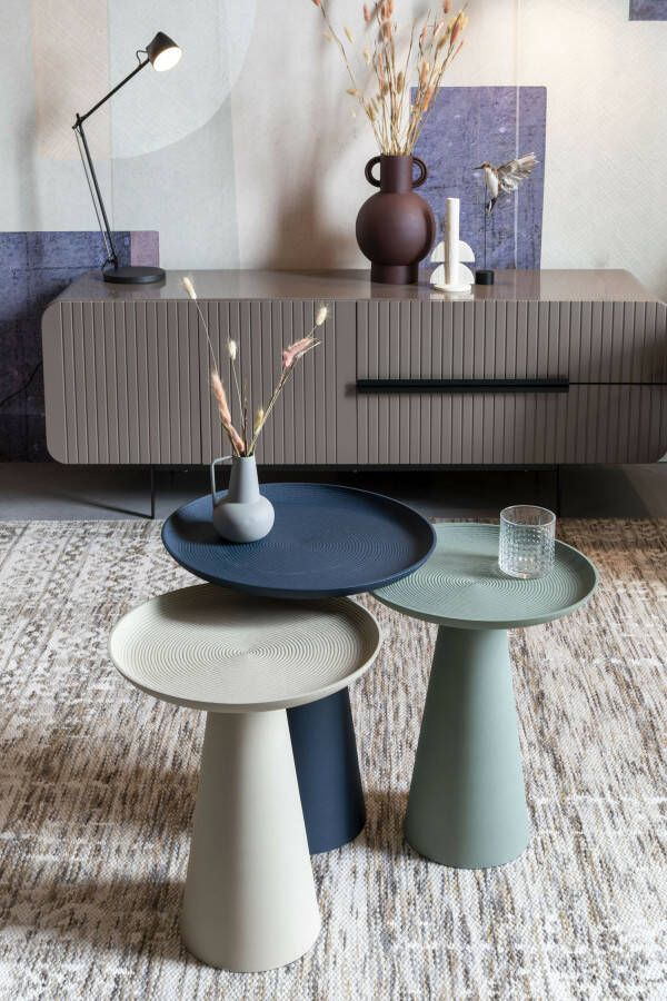 ZILT Ronde Bijzettafel 'Lassi' kleur Ivory 35cm
