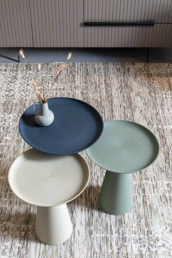 ZILT Ronde Bijzettafel 'Lassi' kleur Ivory 35cm