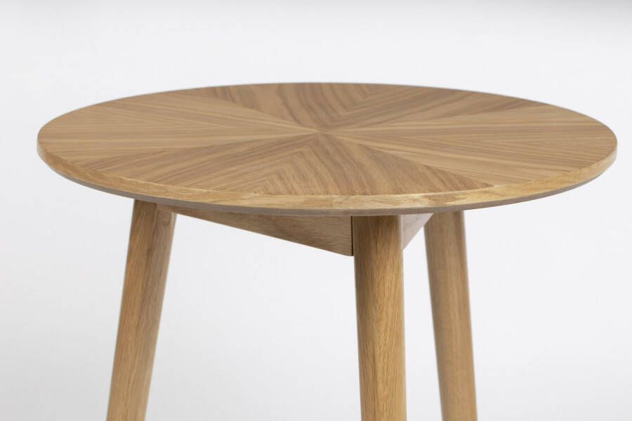 ZILT Ronde Bijzettafel 'Memo' Eikenhout 50cm kleur Naturel