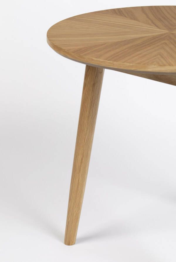 ZILT Ronde Bijzettafel 'Memo' Eikenhout 50cm kleur Naturel
