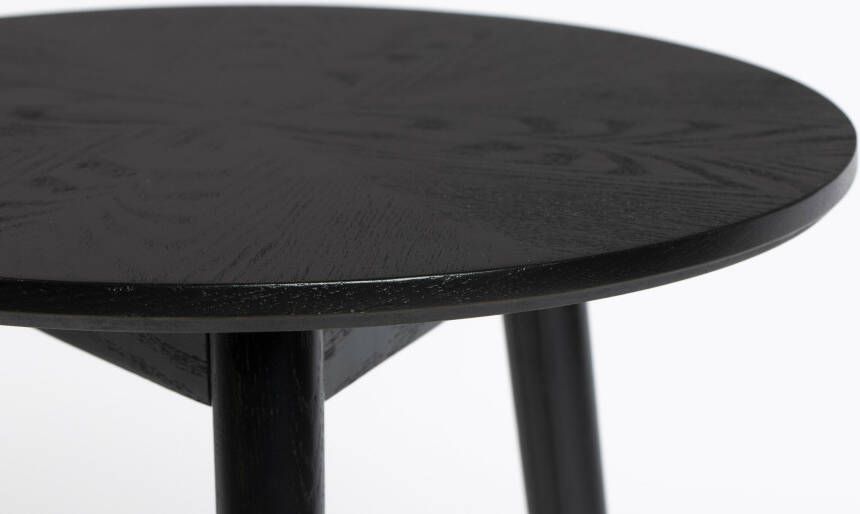 ZILT Ronde Bijzettafel 'Memo' Eikenhout 50cm kleur Zwart
