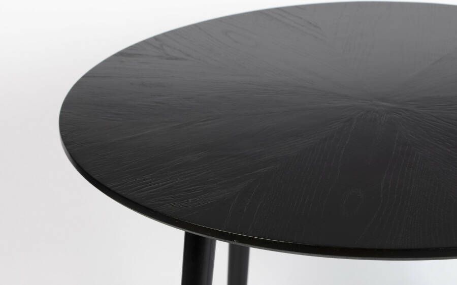 ZILT Ronde Eettafel 'Memo' Eikenhout 100cm kleur Zwart