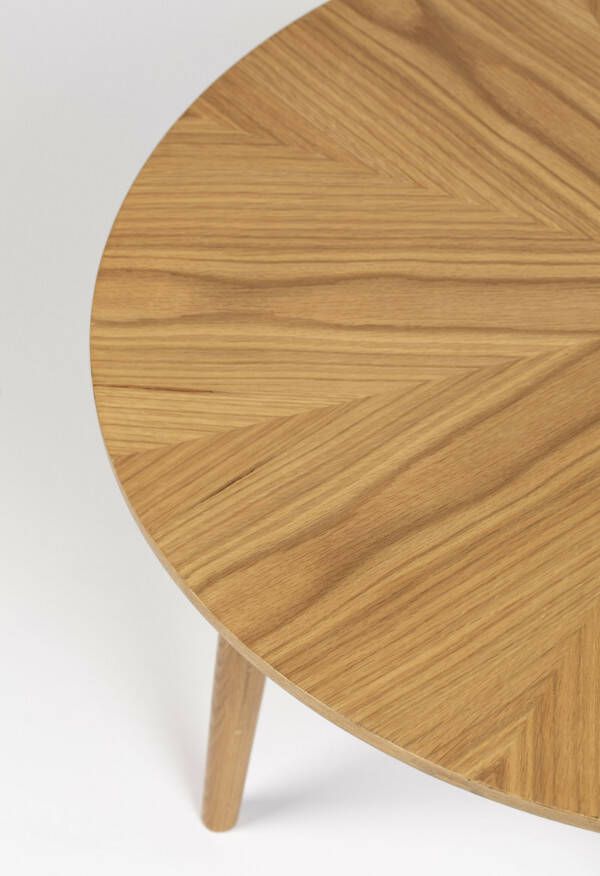 ZILT Ronde Salontafel 'Memo' Eikenhout 80cm kleur Naturel