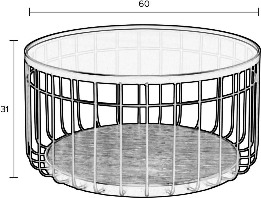 ZILT Ronde Salontafel 'Talles' Glas 60cm