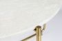Giga Meubel GM Salontafel Wit Marmer 70cm Gouden Onderstel Tafel Timpa - Thumbnail 4