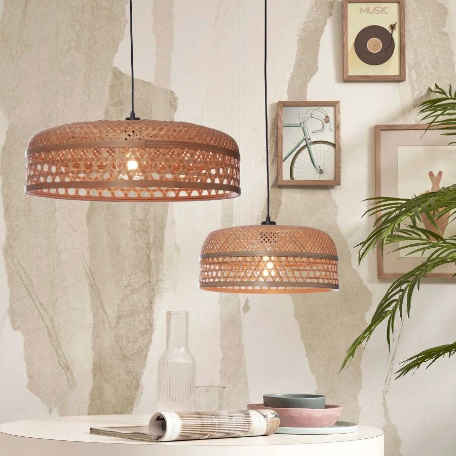 GOOD&MOJO Hanglamp Ubud 2-lamps Bamboe Naturel