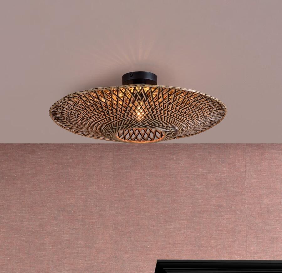 GOOD&MOJO Good & Mojo Plafondlamp BALI Bamboe Product Grootte: Medium Product Met gloeilamp: Nee