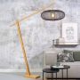 GOOD&MOJO Vloerlamp Cango Bamboe Zwart 175x60x207cm Scandinavisch Bohemian Staande lamp voor Woonkamer Slaapkamer - Thumbnail 2