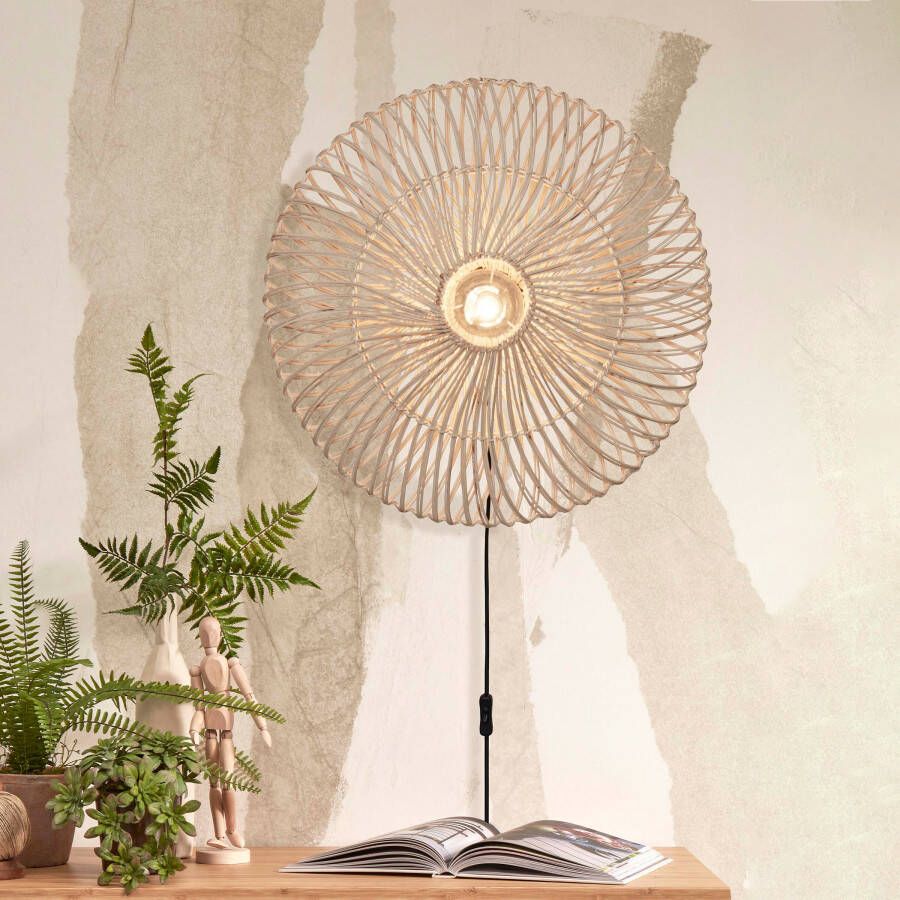GOOD&MOJO Wandlamp Zanzibar Rotan 55cm