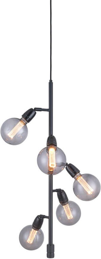 Halo Design Hanglamp 'COMPASS' 5-lamps kleur Zwart