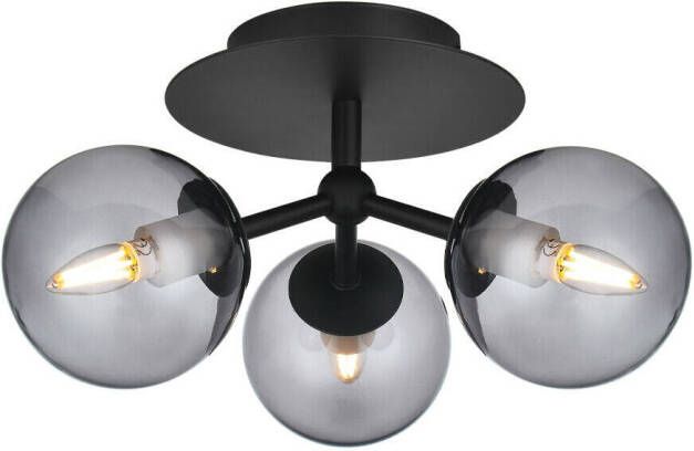 Halo Design Plafondlamp Atom Zwart Smoke