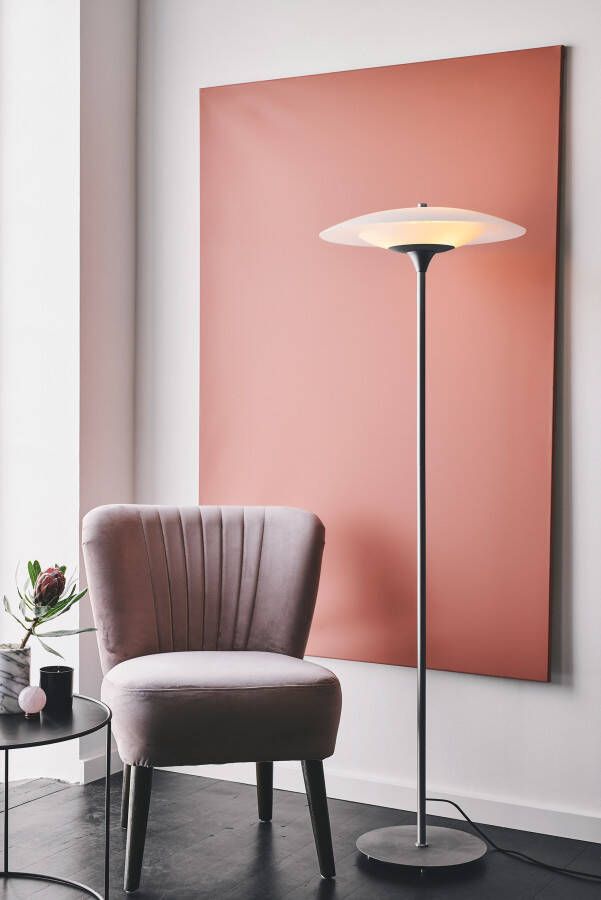 Halo Design Vloerlamp 'BARONI' Ø46cm kleur Opaal Messing