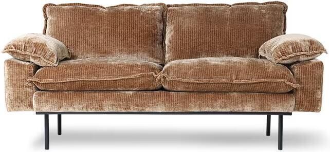 HKLIVING 2-zits Bank Retro 175cm Corduroy velvet Aged Gold