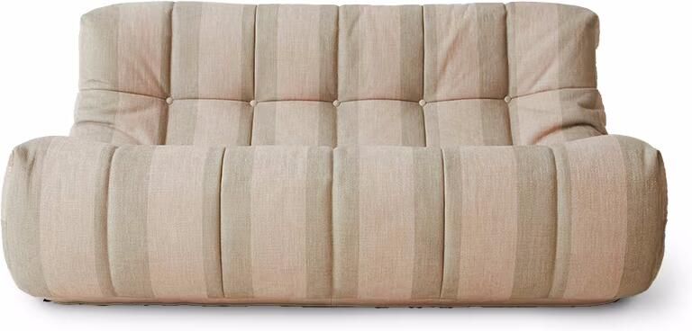 HKLIVING Bank Lazy Lodge stof 158cm Beige gestreept - Foto 5