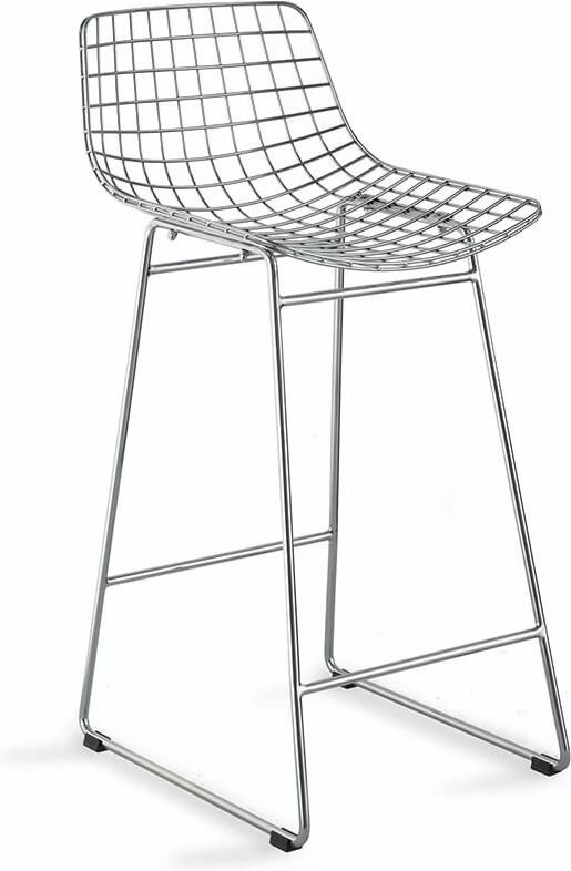 HKLIVING Barkruk Metal Metaal Zilver (zithoogte 66cm)