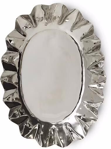 HKLIVING Dienblad New Classics Ovaal 39 x 28cm Zilver
