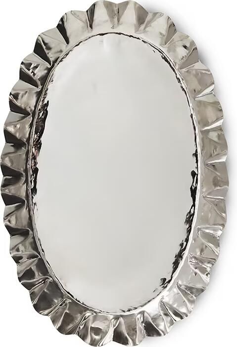 HKLIVING Dienblad New Classics Ovaal 82 x 53cm Zilver