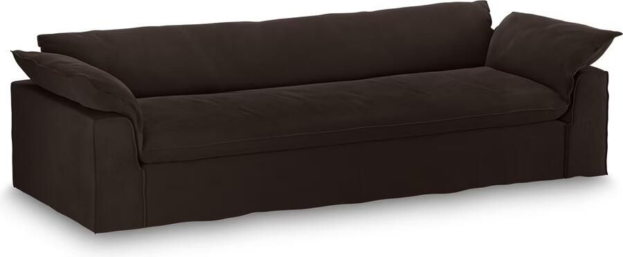HKLIVING Driezitsbank Nomad 305cm Velvet Espresso