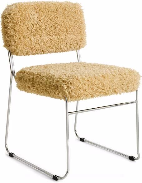 HKLIVING Eetkamerstoel Endless Poodle stof Goud