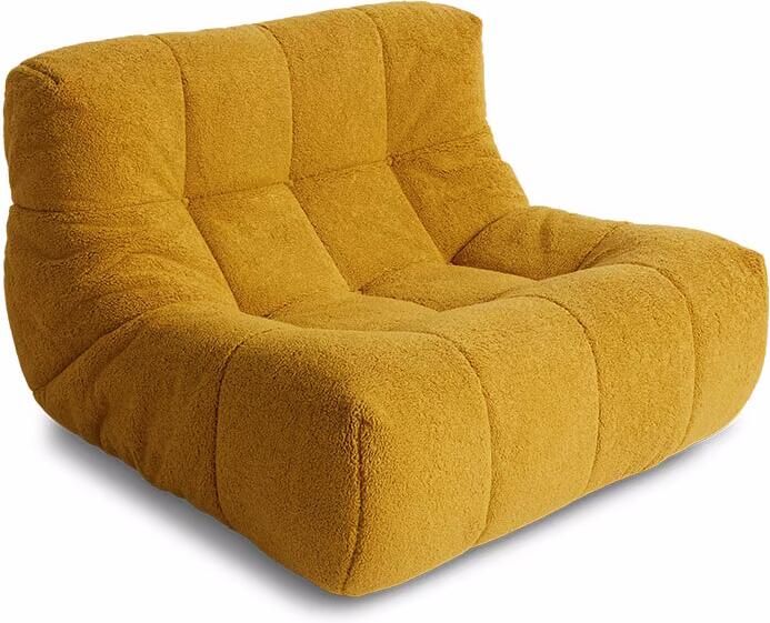 HKLIVING Lazy Lounge Fauteuil Fluffy Ochre - Foto 2