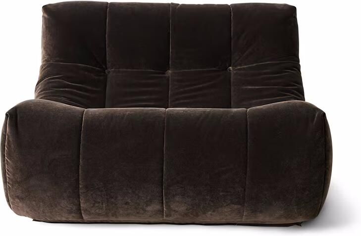 HKliving Lazy Lounge Fauteuil Royal Velvet Espresso - Foto 3