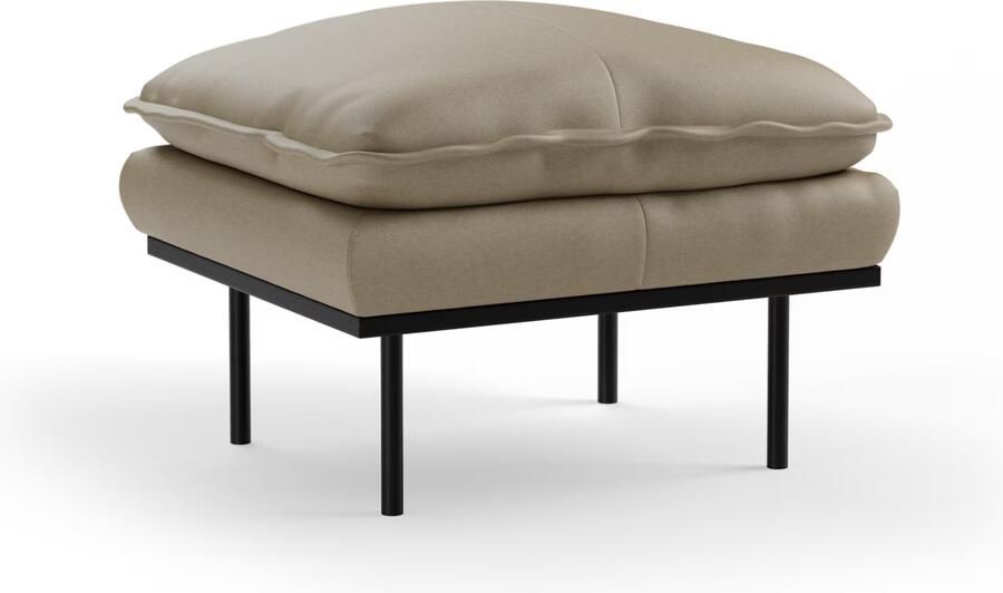 HKLIVING Hocker Retro Deco stof 72 x 65cm Pebble
