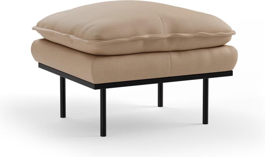 HKLIVING Hocker Retro Stof 72 x 65cm Zand