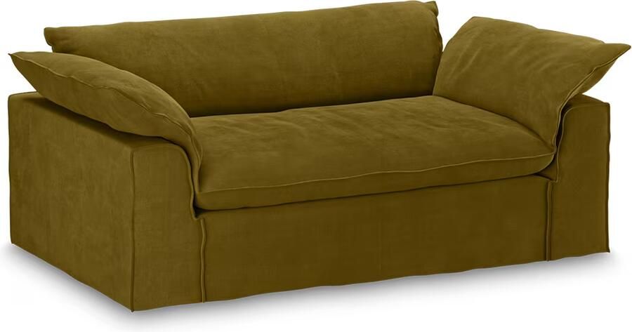 HKLIVING Hoes voor Bank Nomad Royal Velvet 204cm Olijfgroen