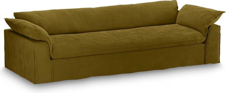 HKLIVING Hoes voor Bank Nomad Velvet 305cm Olijfgroen