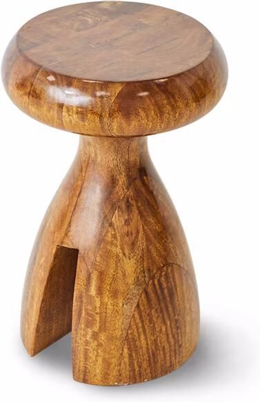 HKLIVING Krukje Bijzettafel Chestnut Mangohout Ø34cm Bruin Rond