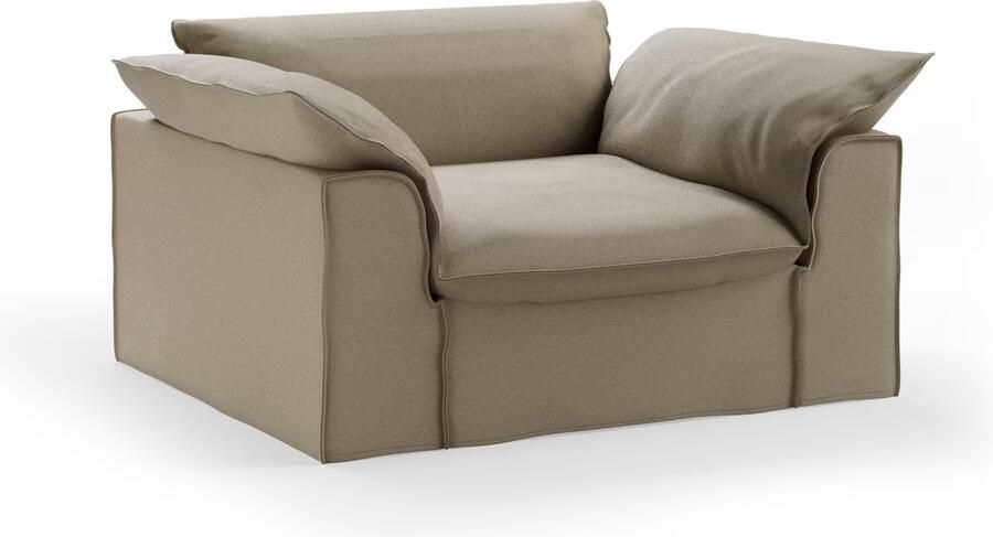 HKLIVING Loveseat Nomad 139cm Deco stof Pebble