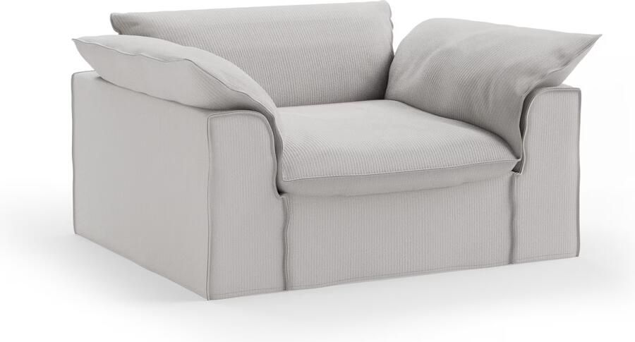 HKLIVING Loveseat Nomad Corduroy Rib 139cm Crème