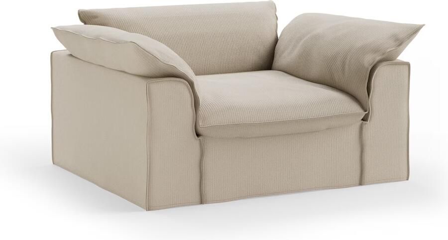 HKLIVING Loveseat Nomad Corduroy rib 139cm Hay