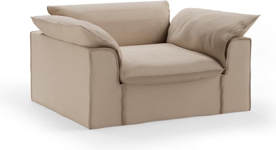 HKLIVING Loveseat Nomad Knotted stof 139cm Beige