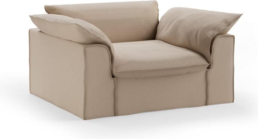HKLIVING Loveseat Nomad Knotted stof 139cm Beige